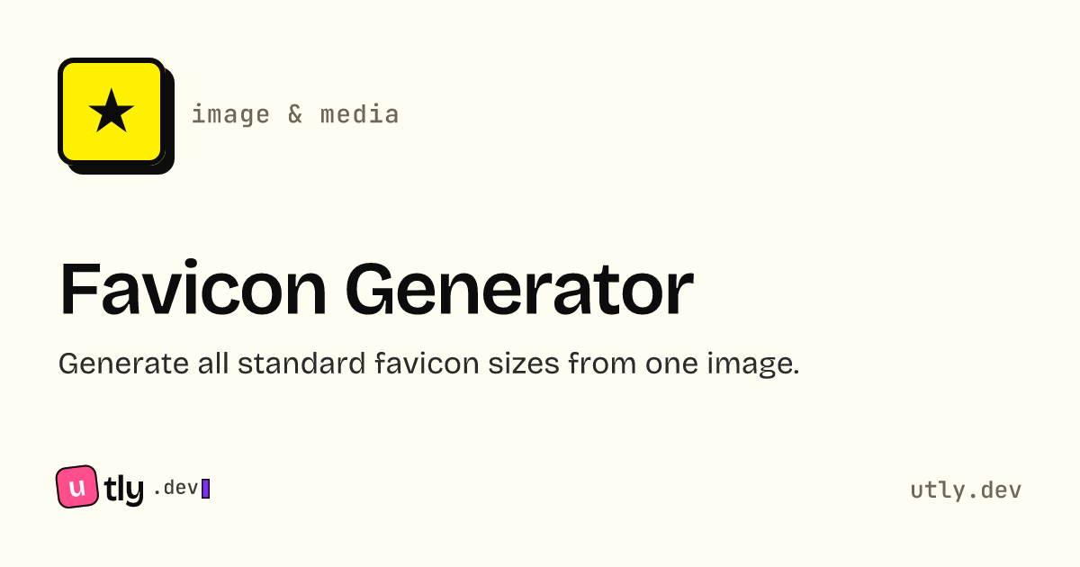 Favicon Generator — utly